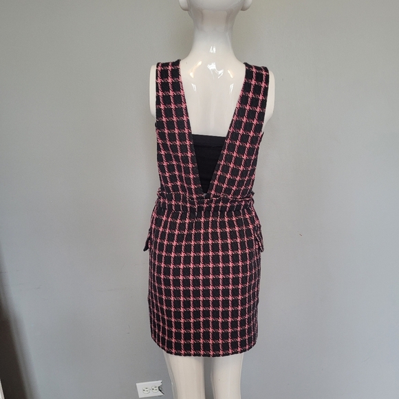 Maje Check Strapless Dress, VGUC, Size S - Picture 5 of 9